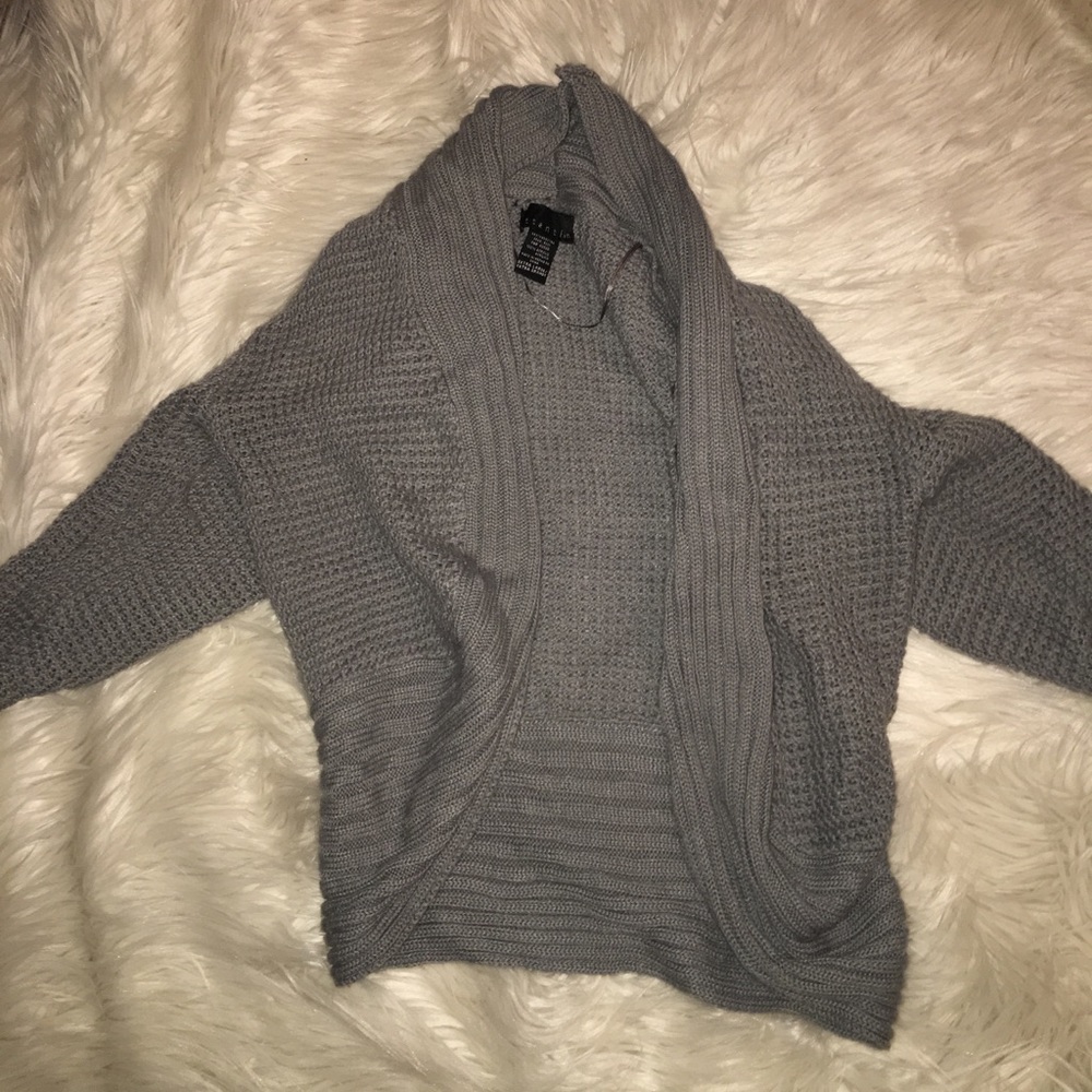 Gray cardigan